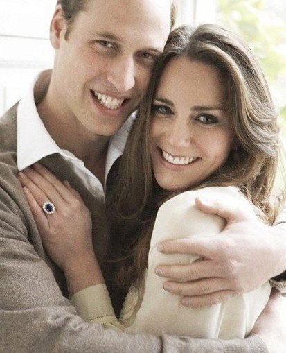 william and kate engagement portrait. william kate engagement
