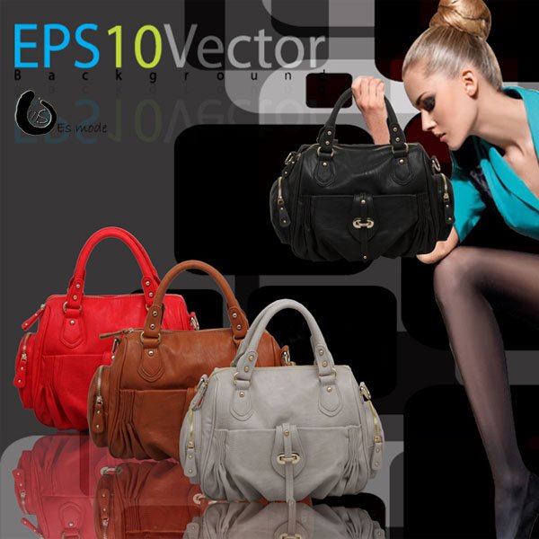 Wholesale 2010 new pop fashion Europen and United States hand made black lady handbag