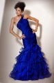 2011 New Arrival Freeshipping Elegant One-shoulder Organza Evening Dress Evening Gowns Prom Dresses Wholesale and Retail ED-281