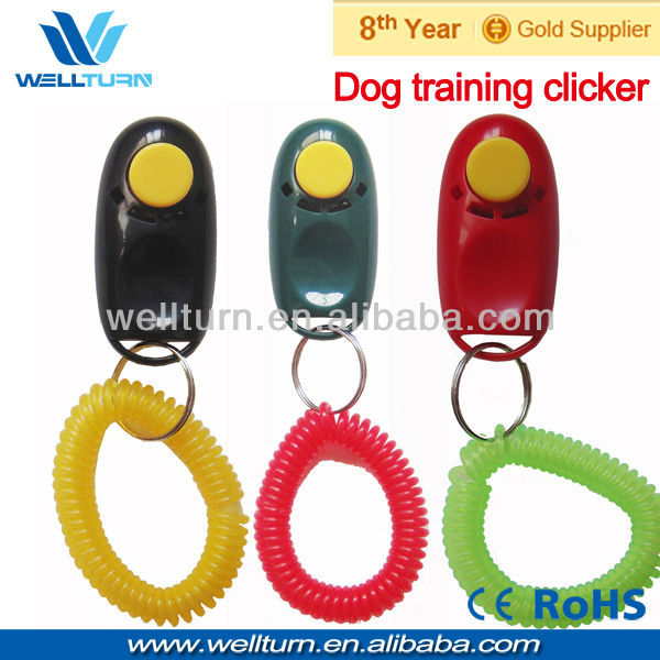 Dog Pet Click Clicker Training Obedience Agility Trainer Aid Wrist ...