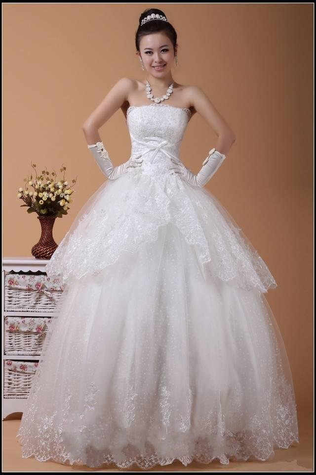 Sleeveless robe Wedding Gown Fairy Evening Princess line Bridal Dress