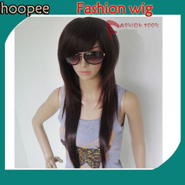Wholesale 5/lot sexy long straight hair wig/wigs hair piece extension woman 