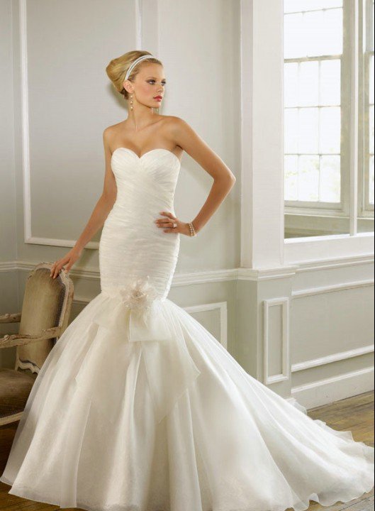 Free shipping 2011 New Arrival Strapless Mermaid Wedding Dress