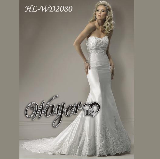 Fashion Mermaid Taffeta Lace Wedding Dress 2011 HLWD2080