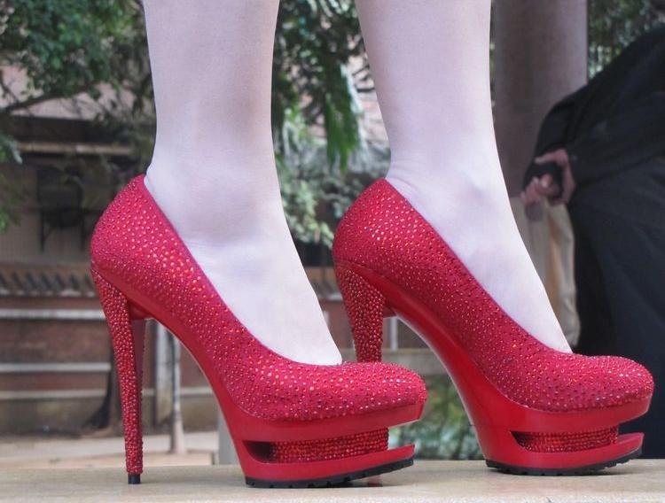 2011 Sexy high heels shoes for womRed woman dress shoes wedding 
