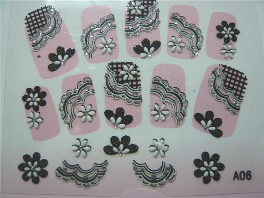 free shipping Best sell wholesale nail sticker with diamond nail stickers
