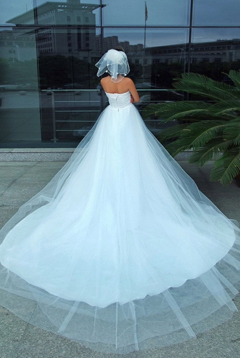 Large Train Bridal Gown