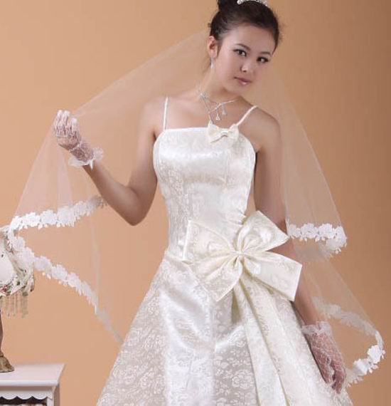 Wholesale Fast Free Shipping 2m Wedding Veils Lace Edge Cheap Veil Hot Sale 