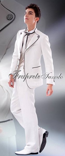 white wedding tux. wedding tuxedo: white