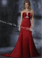 red top wedding dress