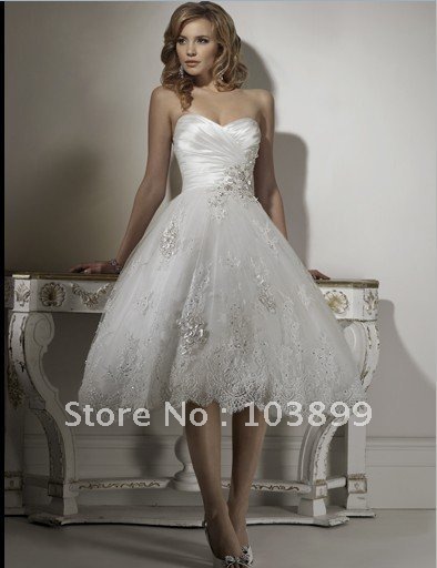 trapless tealength gown sweetheart neckline zipper Sweetly romantic 