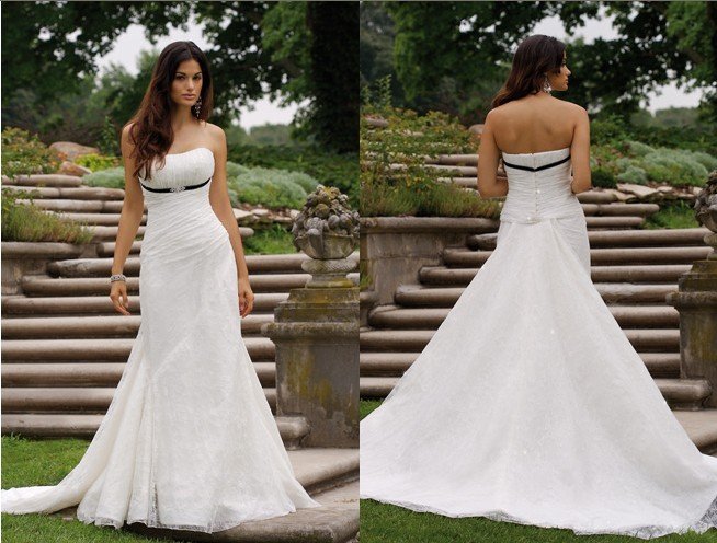 BlackWhite Wedding Dress Bridal Gowns SZ 10121416