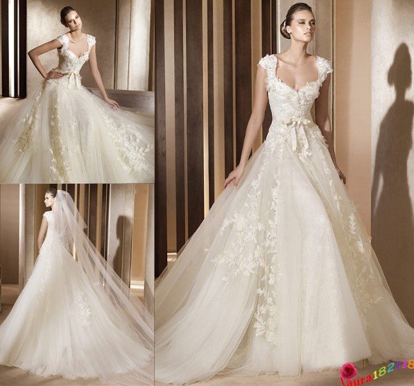 Luxury Princess Ball Gown Lace Wedding DressWedding Gown DSESB01