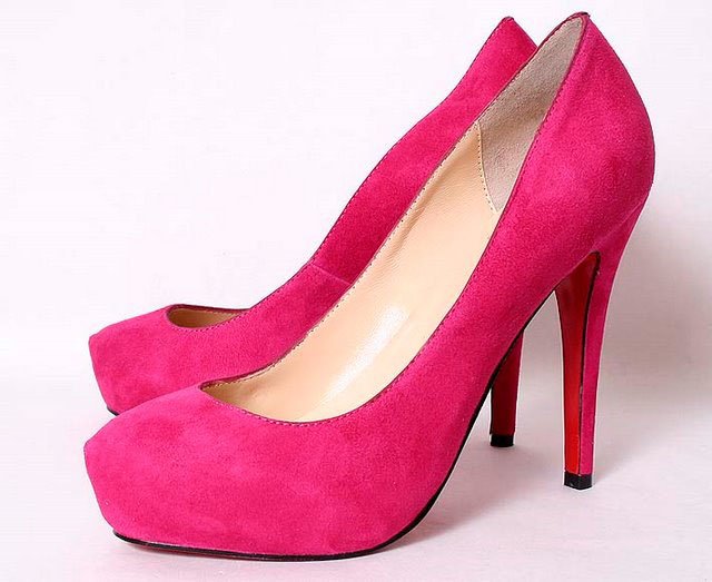 Pink high Pumps sexy heel luxury shoes confidence lady's high heels leather