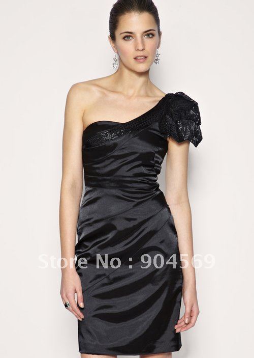 one shoulder dress black. lack dress one shoulder