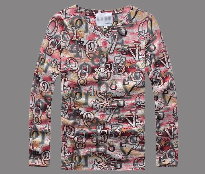 2011 New Mens Fashion Printed Tattoo Colorful Knited Sweater Long Sleeve