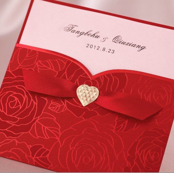 Classic invitation card with RSVP card and envelope DZH302 get small 