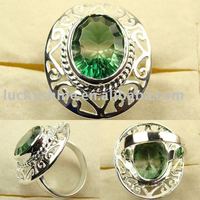 Caliente venta de joyas de plata de la piedra preciosa topacio místico anillo de la joyería sin LR0003 envío (China (continental))