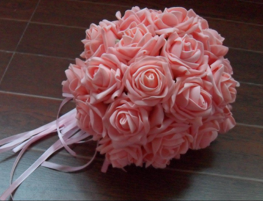 Free Shipping Fuchsia Wedding Decorative Rose PE artificial rosewedding
