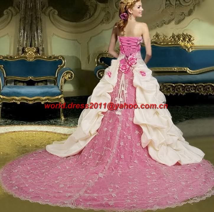  new Free shipping Luxury FloorLength Cathedral Train Wedding Dresses