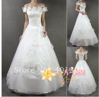 Wedding Dress Store on 2011 Puff Sleeves Ball Gown Princess Wedding Dress Cheap Bridal Dress