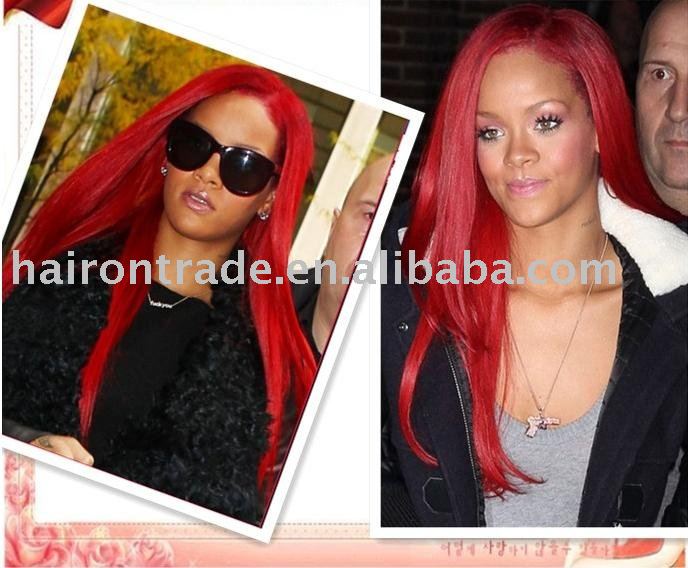 rihanna red hair long. hair -rihanna-long-red-apr