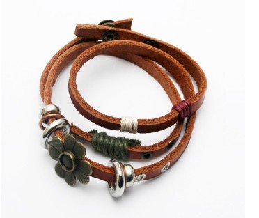 Free-shipping-Leather-flower-bracelet-leather-bracelet.jpg