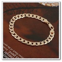 Cadena de moda pulsera, brazalete de cobre con oro 18k, Link y la cadena de pulsera, envío gratis (China (continental))