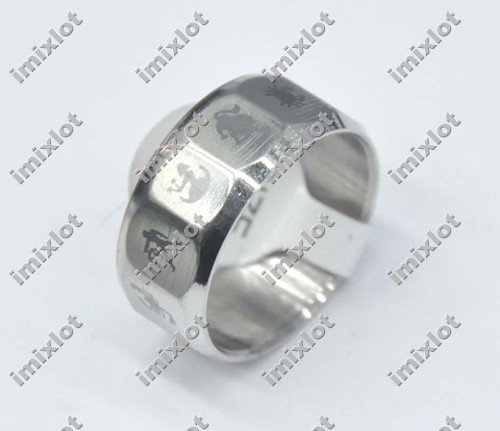 Free shipping Wholesale mix lot 25pcs Zodiac symbol stainless steel ring