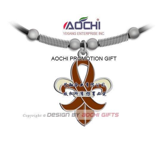 Colorectal Cancer Awareness Ribbon. Free Shipping Newest Best Selling High Quality Fleur-de-Lis Colorectal Cancer Awareness Hope Brown Ribbon Necklace