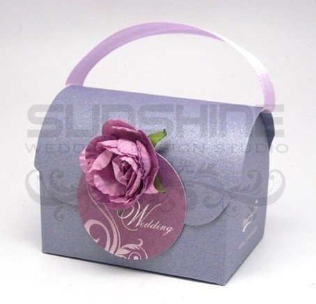 Wedding favors candy box purple color gift box wedding gift NH042 