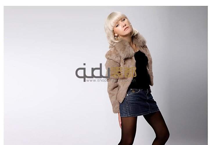 Natural Fur Vest With Long Collar Hooded Lady S Fur Coat Medium Long Rex Rabbit Hair 2017 New