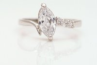 9k 9CT 14k 18k Solid White Gold Natural Diamond Ring M116(stamped 9k) Women Jewelry.Gold Ring,Diamond Ring,(China (Mainland))