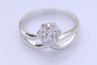 9k 9CT 14k 18k Solid White Gold Natural Diamond Ring M190(stamped 9k) Women Jewelry.Gold Ring,Diamond Ring,(China (Mainland))