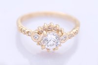 9k 9CT 14k 18k Solid Yellow Gold Natural Diamond Ring M217(stamped 9k) Women Jewelry.Gold Ring,Diamond Ring,(China (Mainland))