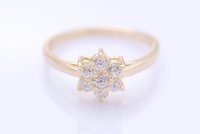 9k 9CT 14k 18k Solid Yellow Gold Natural Diamond Ring M234(stamped 9k) Women Jewelry.Gold Ring,Diamond Ring,(China (Mainland))