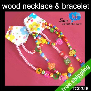 Cute Handbags on Wholesale Necklace Bracelet Wood Cartoon Cute Style Children Gift