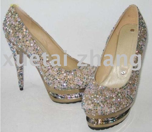 heels shoes wedding shoes colorful diamond women shoes free shipping