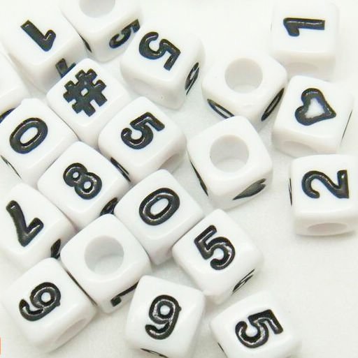 6mm coin alphabet beads
