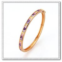 Pulsera de moda, con pulseras de cobre chapado en oro de 18 quilates, joyas zirconia pulsera, envío gratis (China (continental))