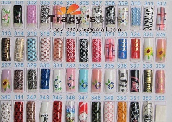 Free Shipping nail tips/ Acrylic Nail Art Tips/pre -designed nail tips/