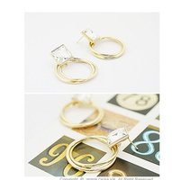 100% Genuine 18k Solid Yellow Gold Earrings,Natural Diamond Earrings.Fine jewelry,Free shipping!!!3123-20(China (Mainland))