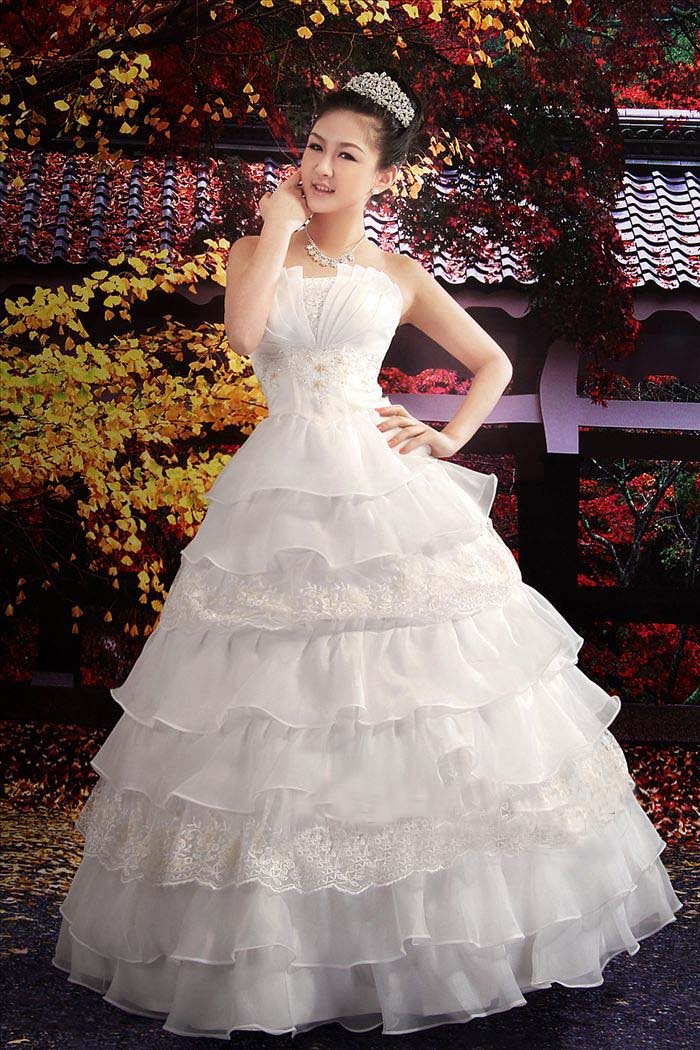  Wholesale Korean princess wedding dress 2011 wedding dress Tee