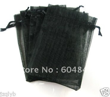 100pcs BLACK organza gift jewelry bags pouch wedding favor