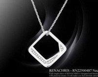 100% Genuine 18k Solid White Gold Necklace,Natural Diamond Necklace.Fine jewelry,Free shipping!!!1877-18(China (Mainland))