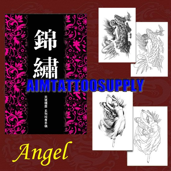 New tattoo flash Jin xiu 5 Angel and Sprite tattoo books A3