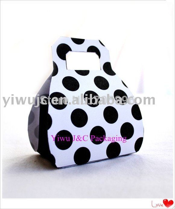 Mini Handbag Wedding Favor Boxes with Dots JCO00G 