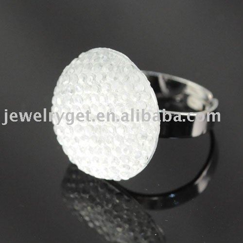 free shippingbright color white circular resin rings light blue qualiy