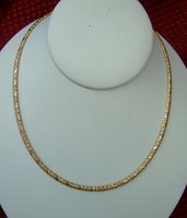 100% Genuine BEAUTIFUL 18K THREE TONES GOLD OMEGA NECKLACE Free Shipping, Gold Necklace,Gold Chain,Gold Jewelry(China (Mainland))