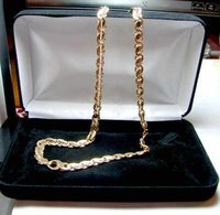 100% Genuine14k Gold 22&quot; Fancy Link 90.7 grams Chain Necklace Free Shipping, Gold Necklace,Gold Chain,Gold Jewelry(China (Mainland))